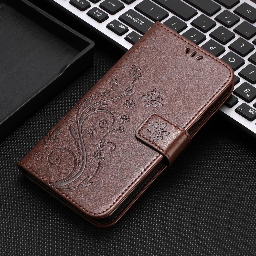 Virágok könyv tok Xiaomi 15 Pro-hoz - barna