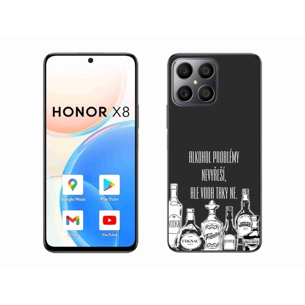Gél borító mmCase a Honor X8 4G-hez - vicces szöveg fekete háttérrel