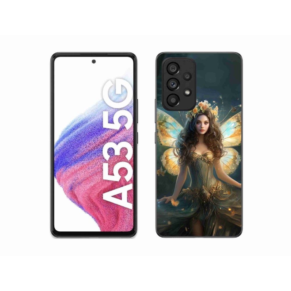 Gél borítás mmCase Samsung Galaxy A53 5G - pillangó nőhöz