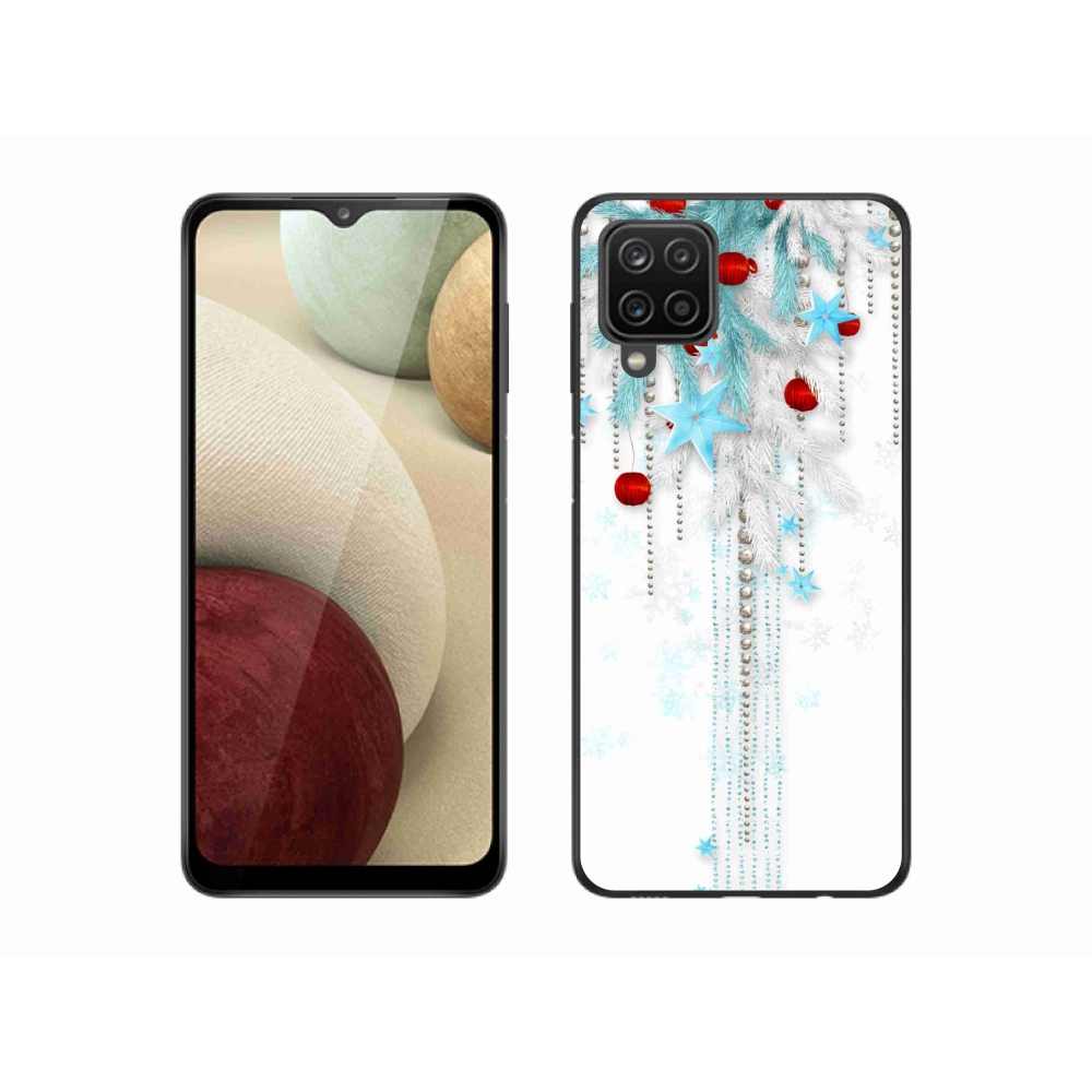 Gél borítás mmCase Samsung Galaxy A12 készülékhez - karácsonyi díszek