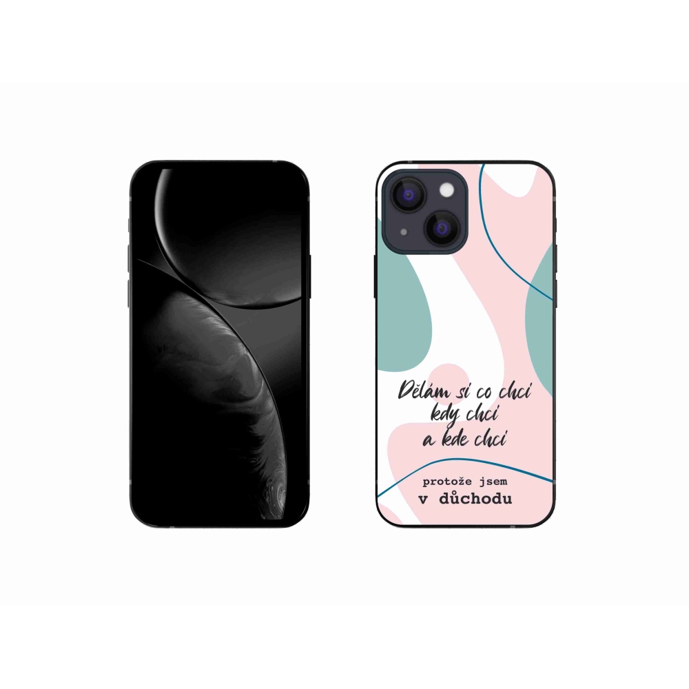 Gél borító mmCase iPhone 13 mini 5.4 készülékhez - vicces szöveg 10 fehér háttér