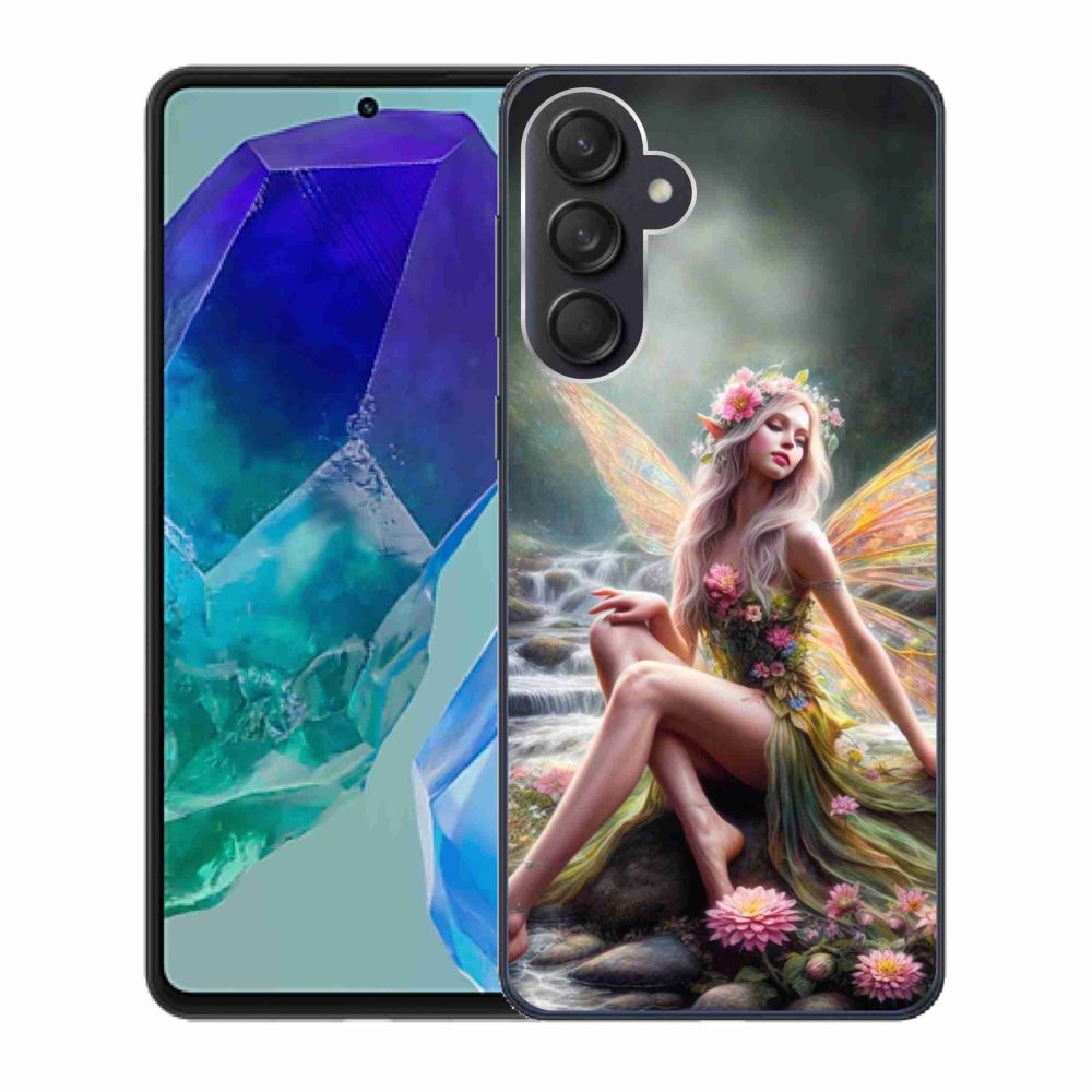 Gél védőhuzat mmCase Samsung Galaxy M55 5G - pillangó nő 1