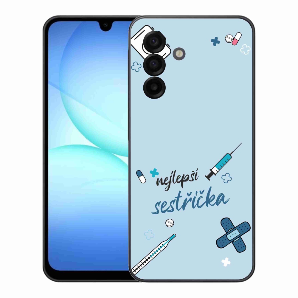 Gél borító mmCase Samsung Galaxy A17 4G/5G - legjobb kishúg kék háttérrel