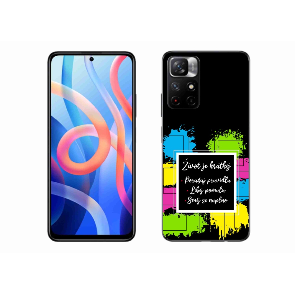 Gél borító mmCase a Xiaomi Redmi Note 11S 5G - Idézet 5 fekete háttérrel