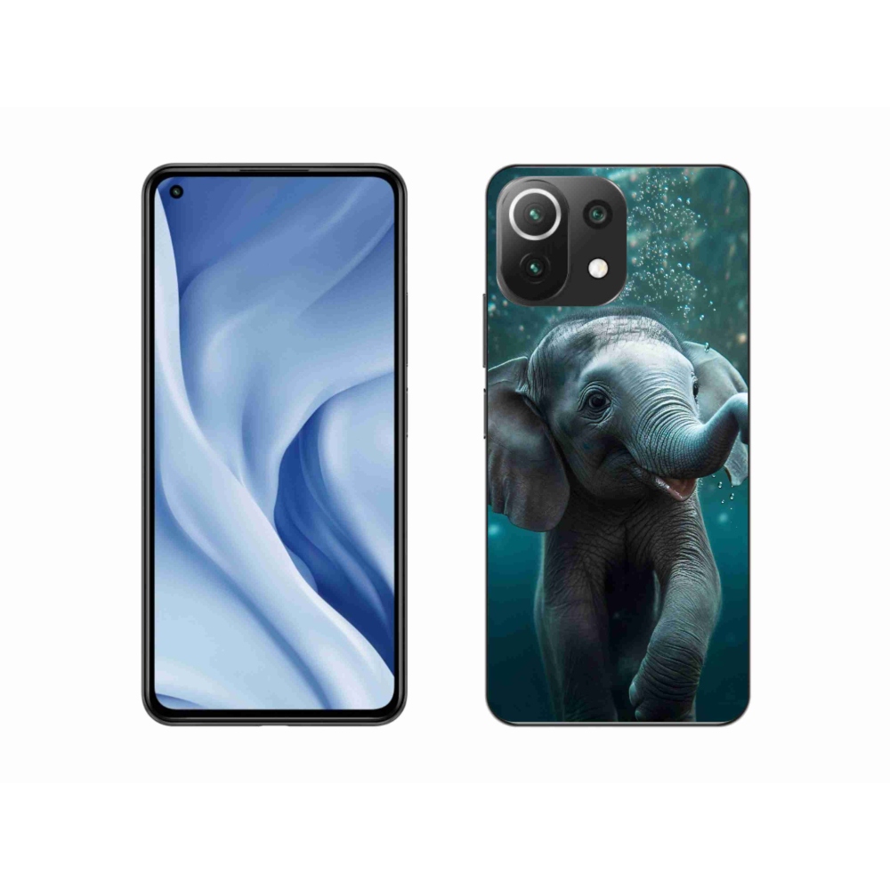 Gél borítás mmCase a Xiaomi Mi 11 Lite 4G/5G számára - elefánt a víz alatt