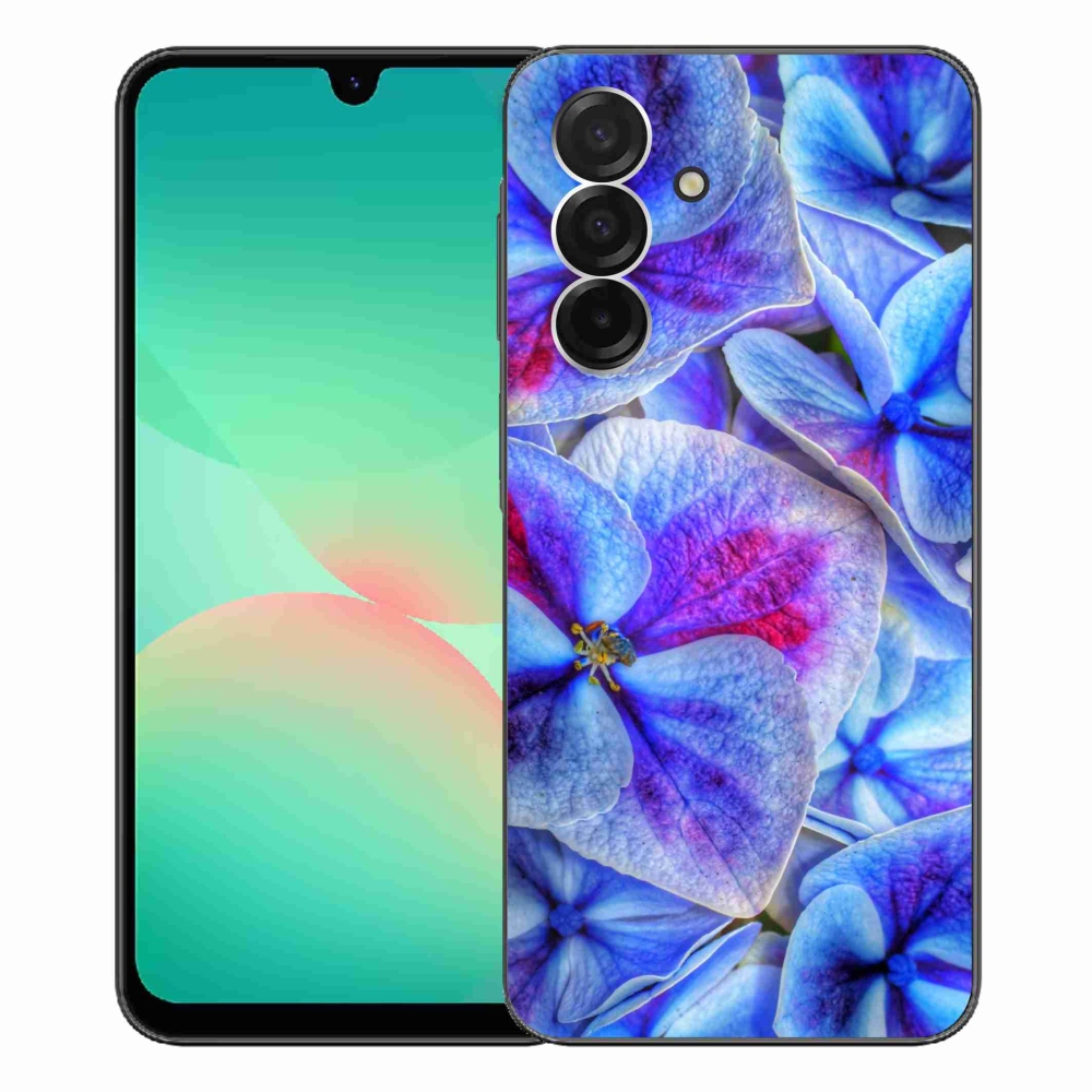 Gél védőhuzat mmCase Samsung Galaxy A26 5G - kék virágok 1