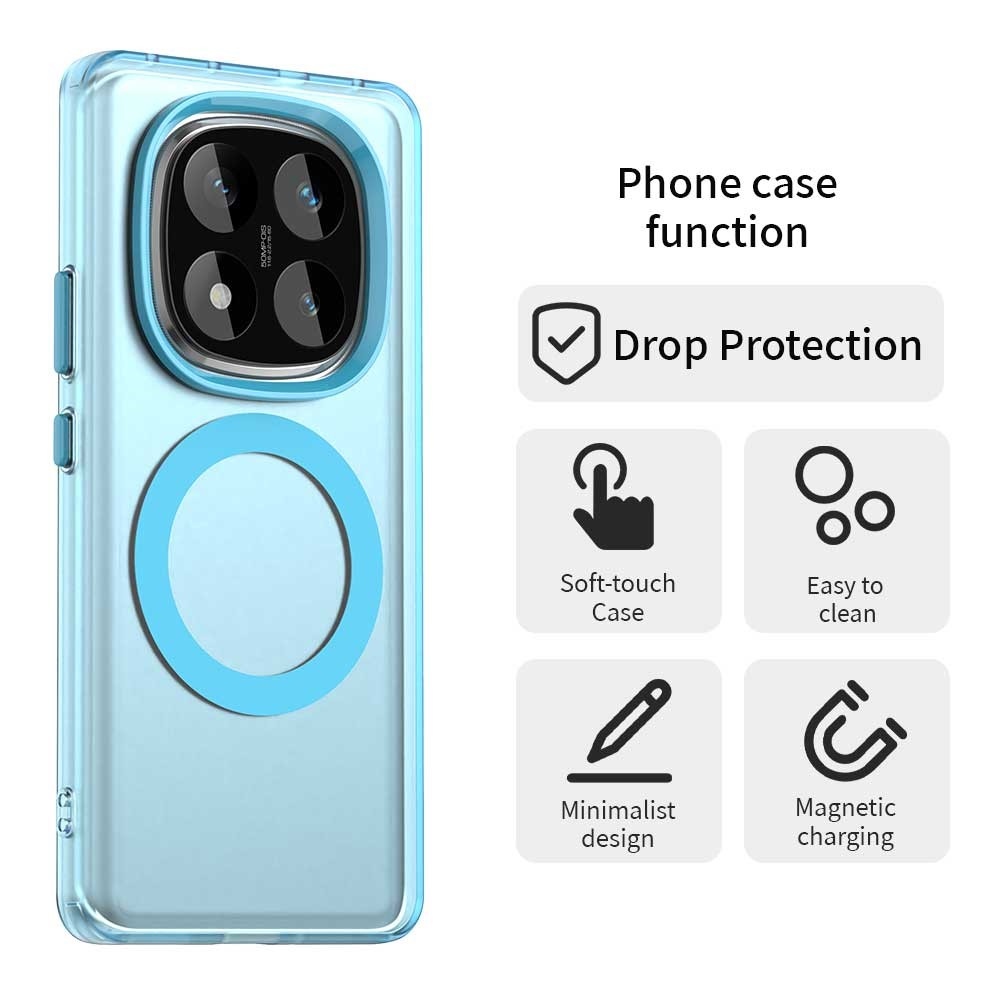 Candy zselés tok MagSafe-val Xiaomi Redmi Note 14 Pro 5G/Poco X7 5G - kék