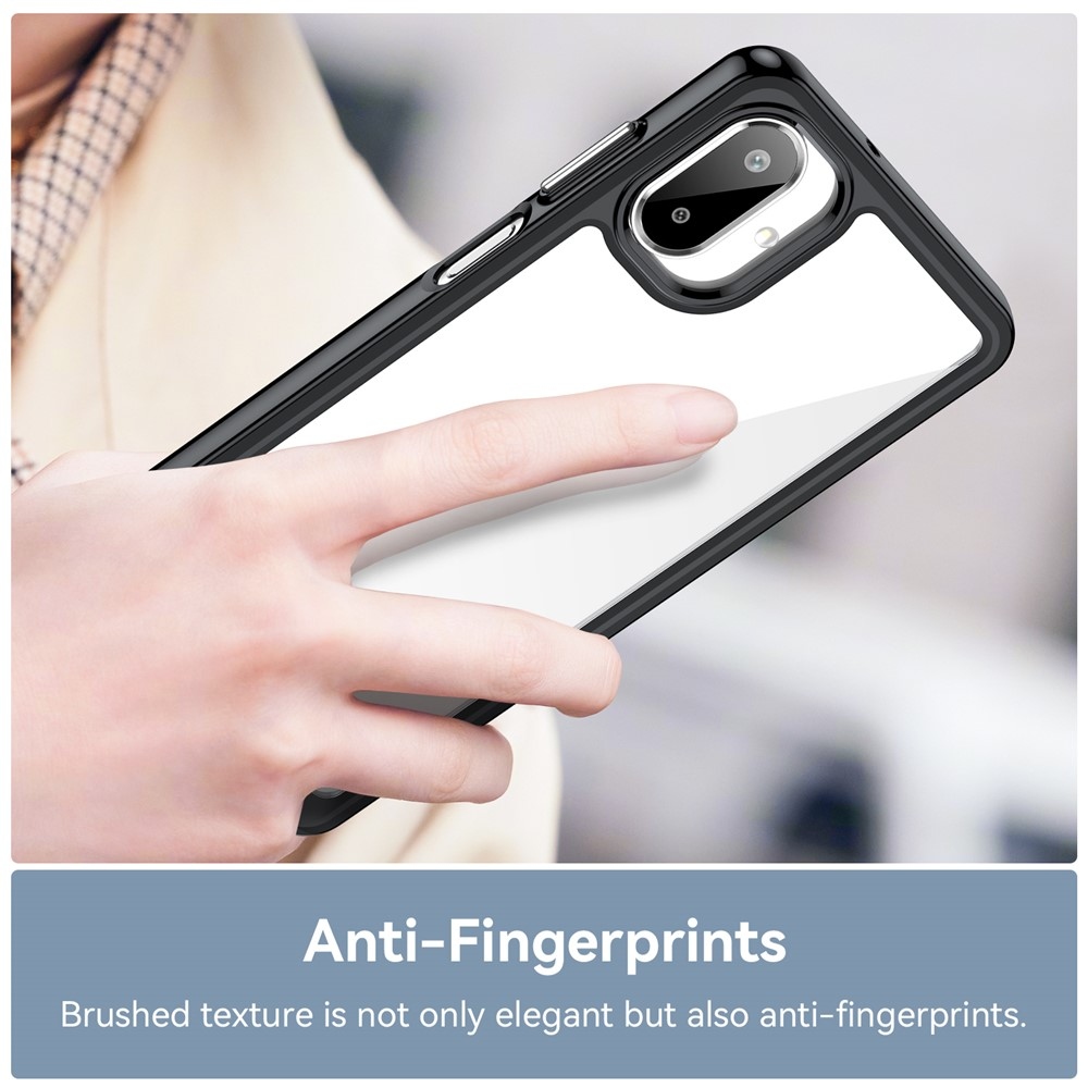 Gél tok fix hátlappal Samsung Galaxy A07 4G - fekete