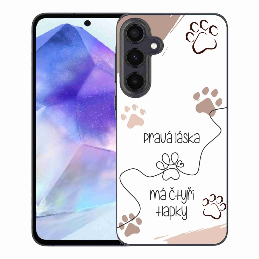 Gél borítás mmCase Samsung Galaxy A55 5G - kutya motívum 1 fehér háttér