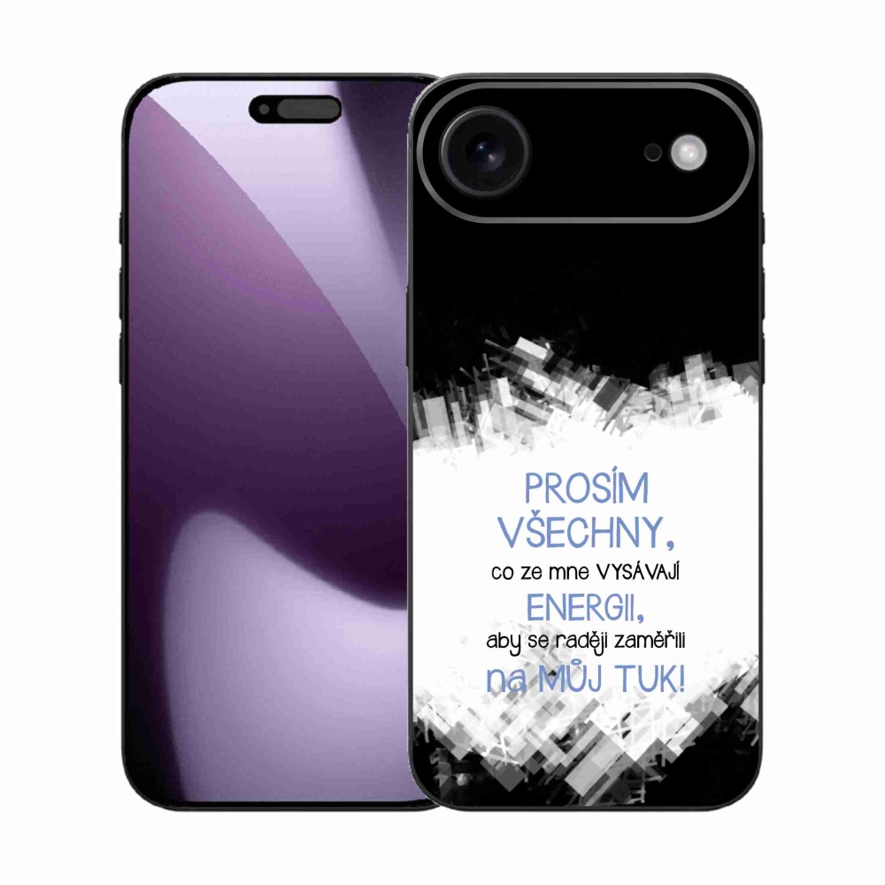 Gél borítás mmCase iPhone 17 Air készülékhez - vicces szöveg 1 kék