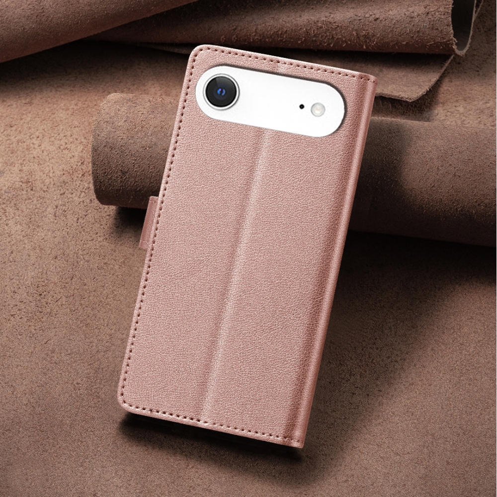 BINFEN könyvtáska iPhone 17 Air készülékhez - rózsaarany
