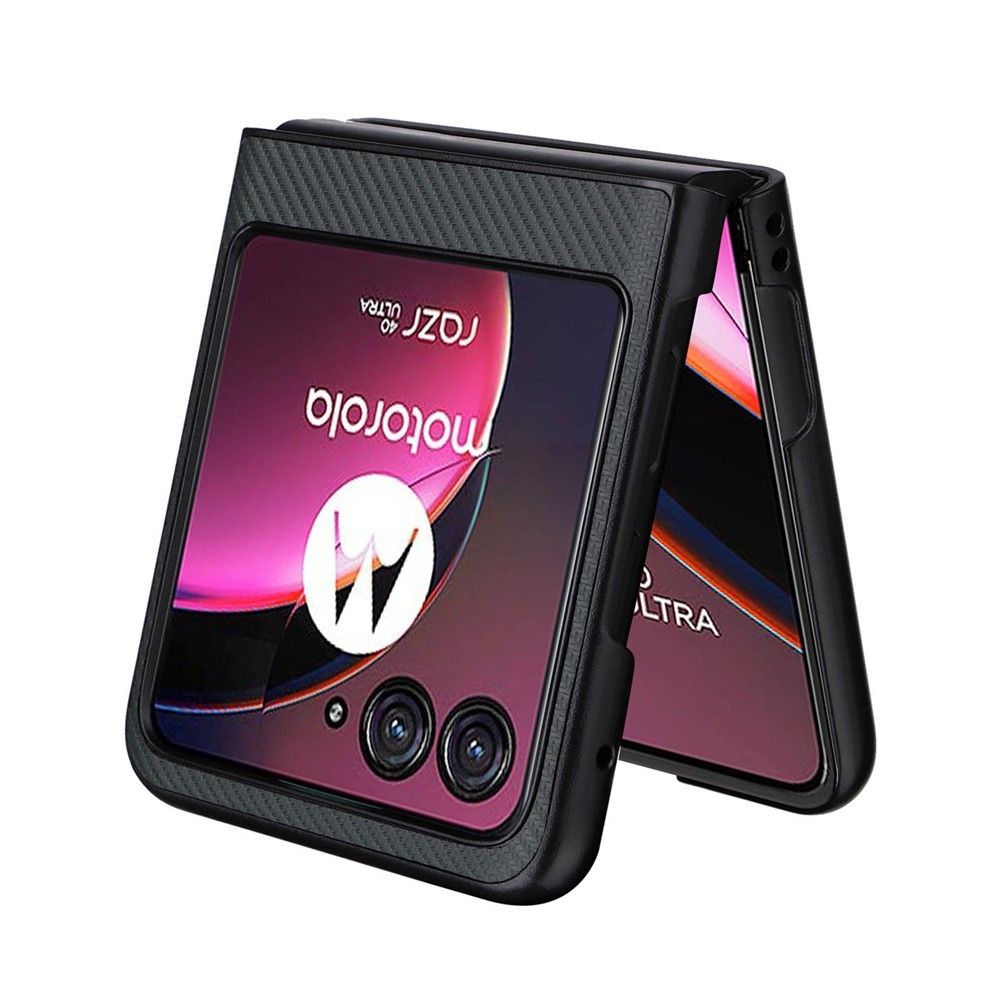 Textúrás műanyag borítás műbőrrel a Motorola Razr 40 Ultra 5G készülékre - zöld színű
