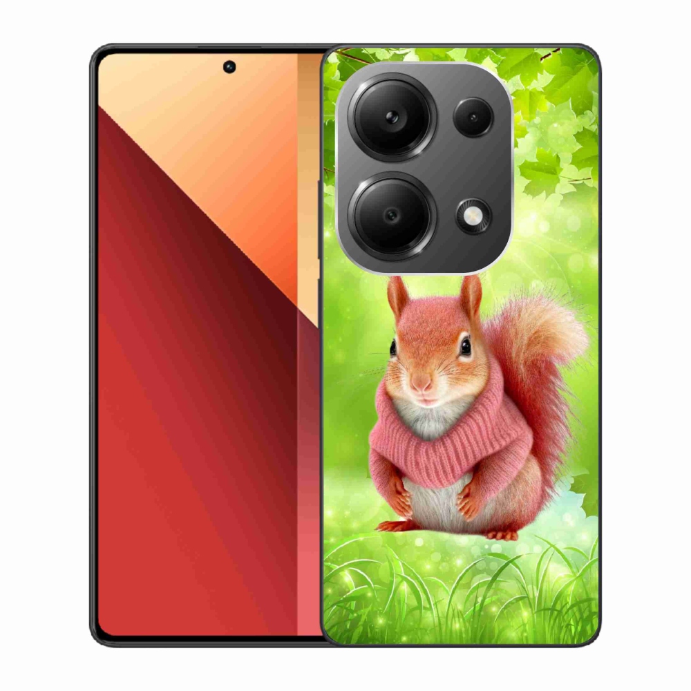 Gél borítás mmCase a Xiaomi Redmi Note 13 Pro 4G/Poco M6 Pro számára - mókus pulóverben