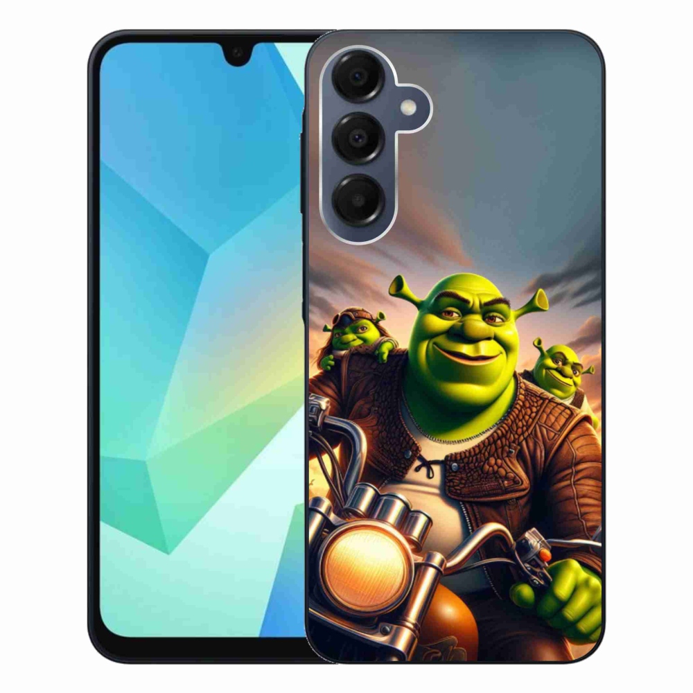 Zselés borítás mmCase Samsung Galaxy A16 4G/5G készülékhez - Shrek egy motorkerékpáron