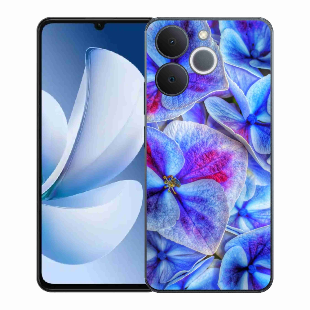 Zselés tok mmCase a Realme Note 70T készülékhez - kék virágok 1