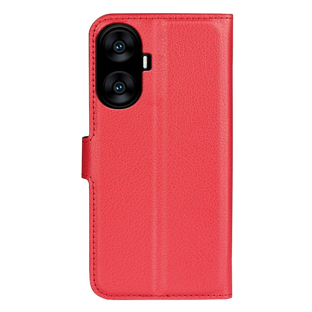 Litchi könyvtáska a Realme C55 készülékhez - piros