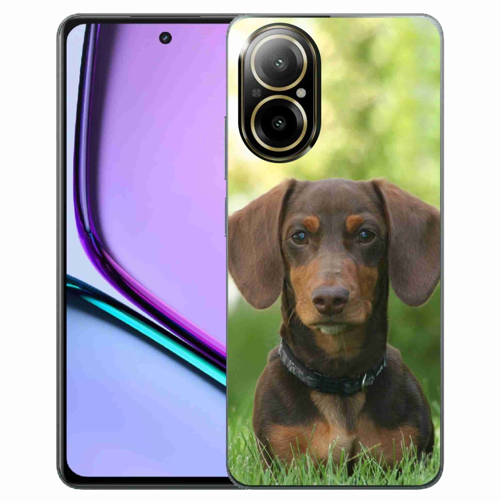 Gél tok mmCase a Realme C67 készülékhez - barna tacskó