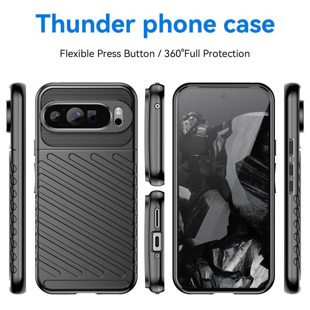 Thunder tartós zselés tok a Google Pixel 9 Pro XL-hez - fekete