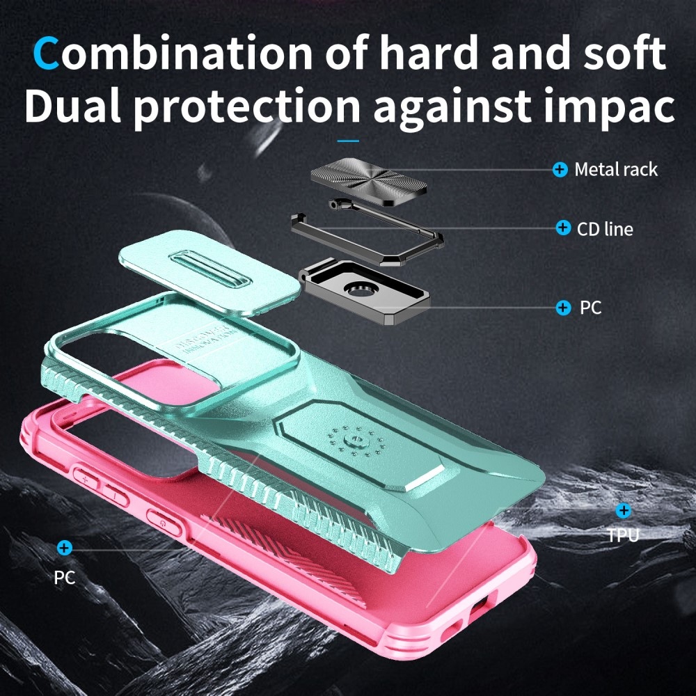Csúszásálló borító Samsung Galaxy S24+/S25+ készülékhez - teal/pink