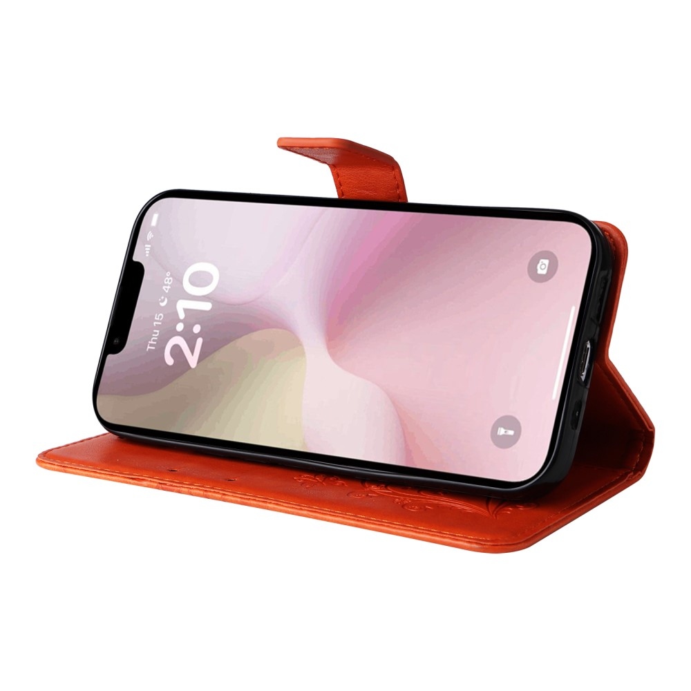 Nagy pillangó könyvtáska iPhone 16e készülékhez - narancssárga