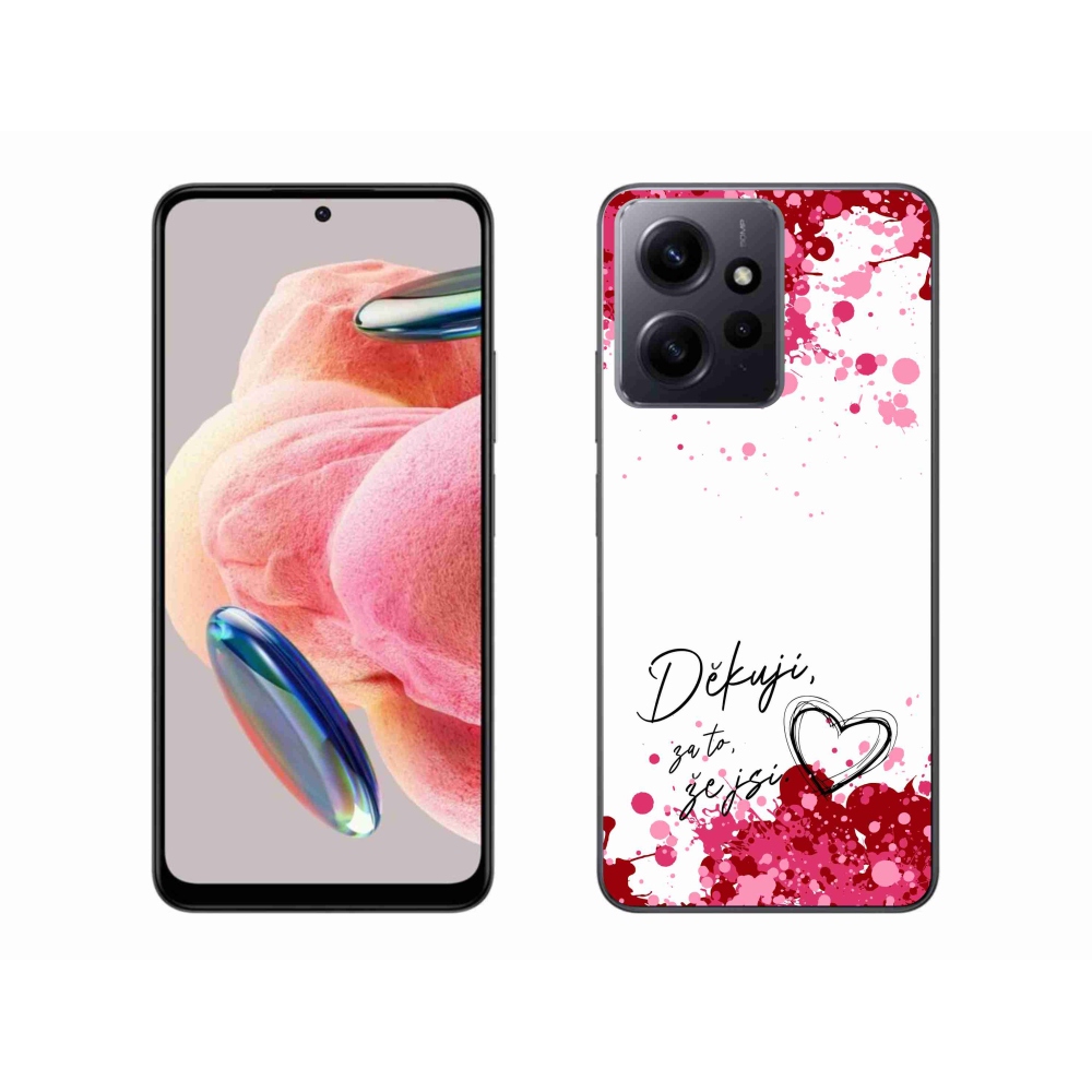 Gél borító mmCase a Xiaomi Redmi Note 12 4G-hez - love text 2 fehér háttérrel