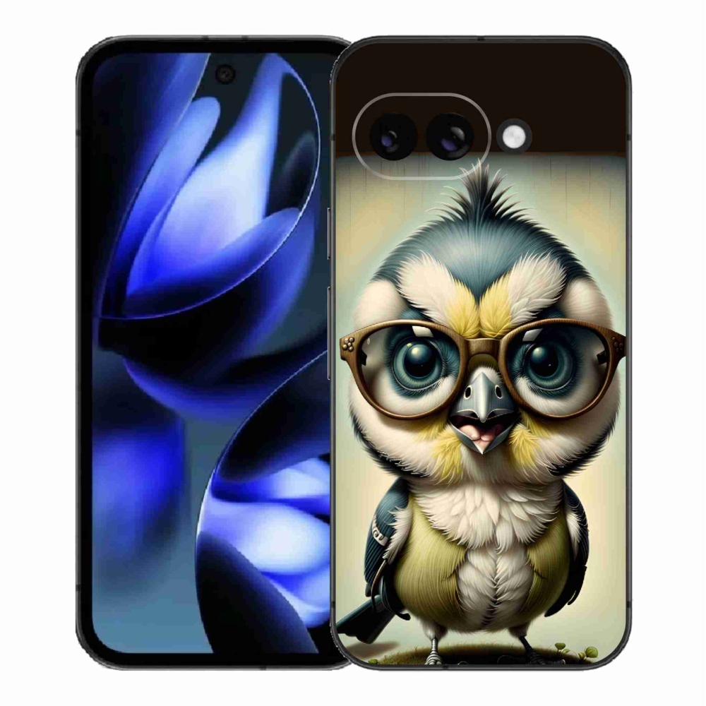 Zselés borítás mmCase a Google Pixel 9a - kölyök szemüveggel