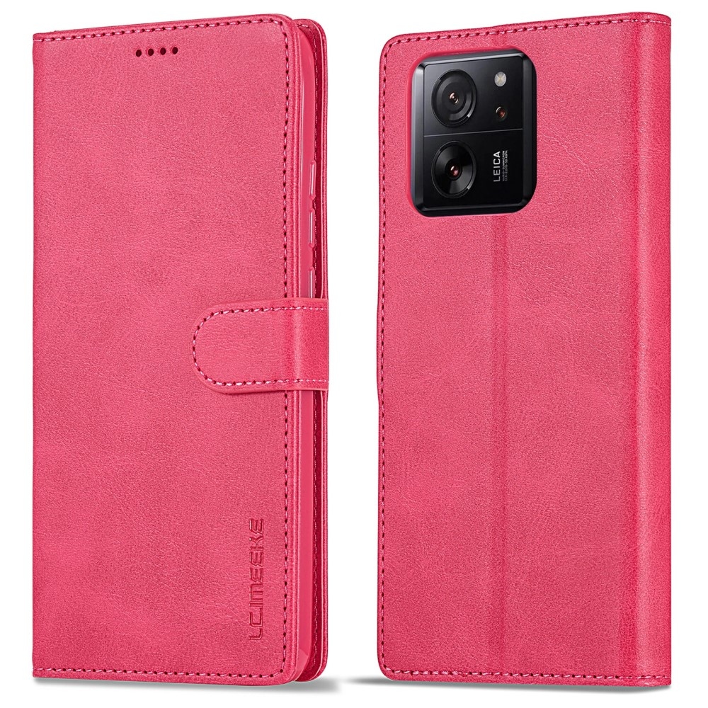 IMEEKE könyv tok Xiaomi 13T/13T Pro - rózsa