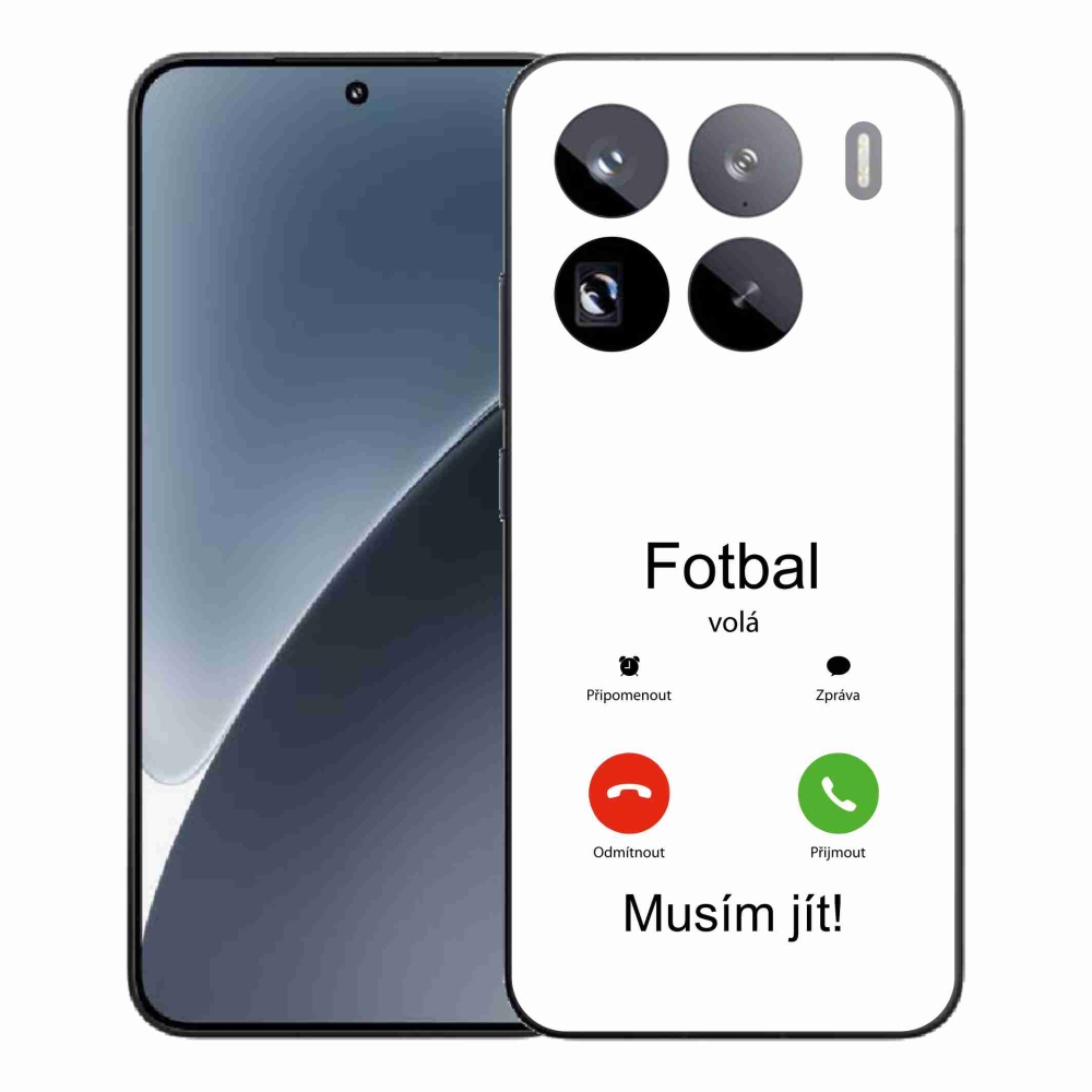 Gél borító mmCase a Xiaomi 15 Pro - futball hívások fehér háttérrel