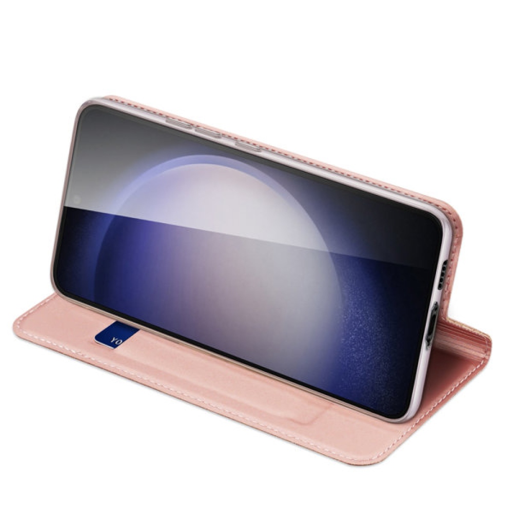DUX könyvtáska Samsung Galaxy S23 FE készülékhez - rózsaarany