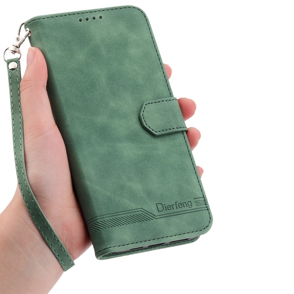 DIERFENG könyv tok a Xiaomi Redmi Note 14-hez - zöld