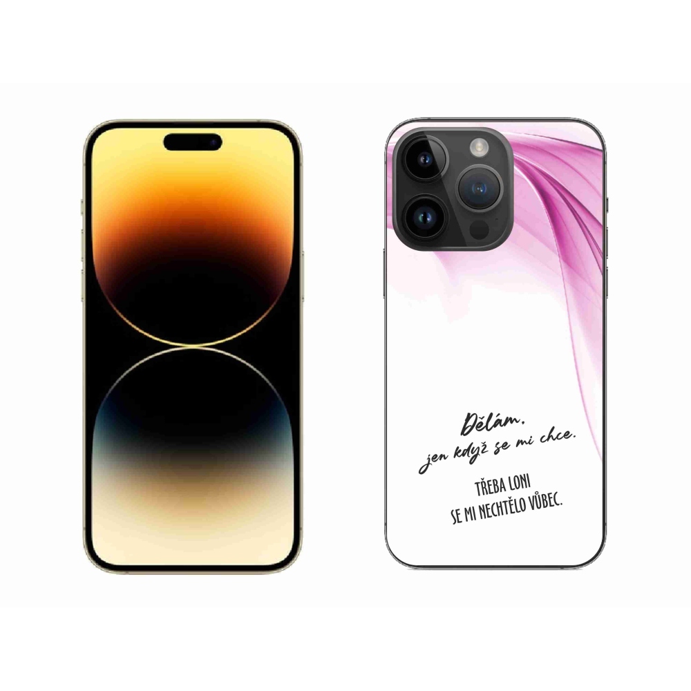 Gél borító mmCase iPhone 14 Pro Max 6.7 készülékhez - vicces szöveg 12 fehér háttér