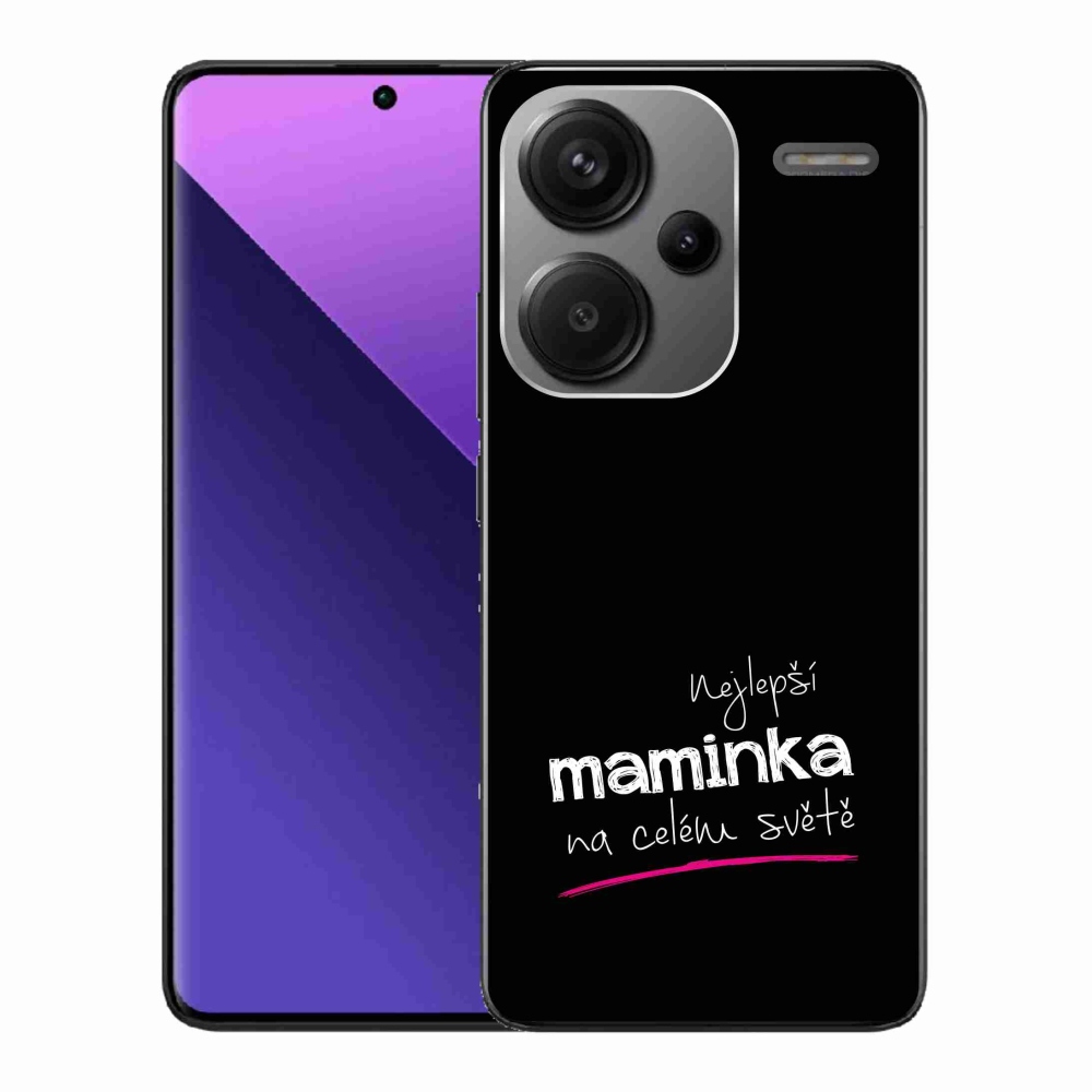 Gél borító mmCase a Xiaomi Redmi Note 13 Pro+ 5G - legjobb anya 4 fekete háttérrel