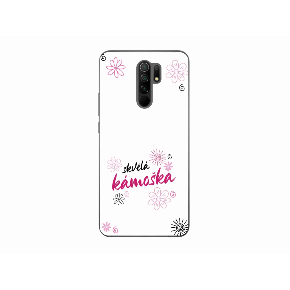 Gél borító mmCase a Xiaomi Redmi 9 - nagyszerű haver fehér háttérrel