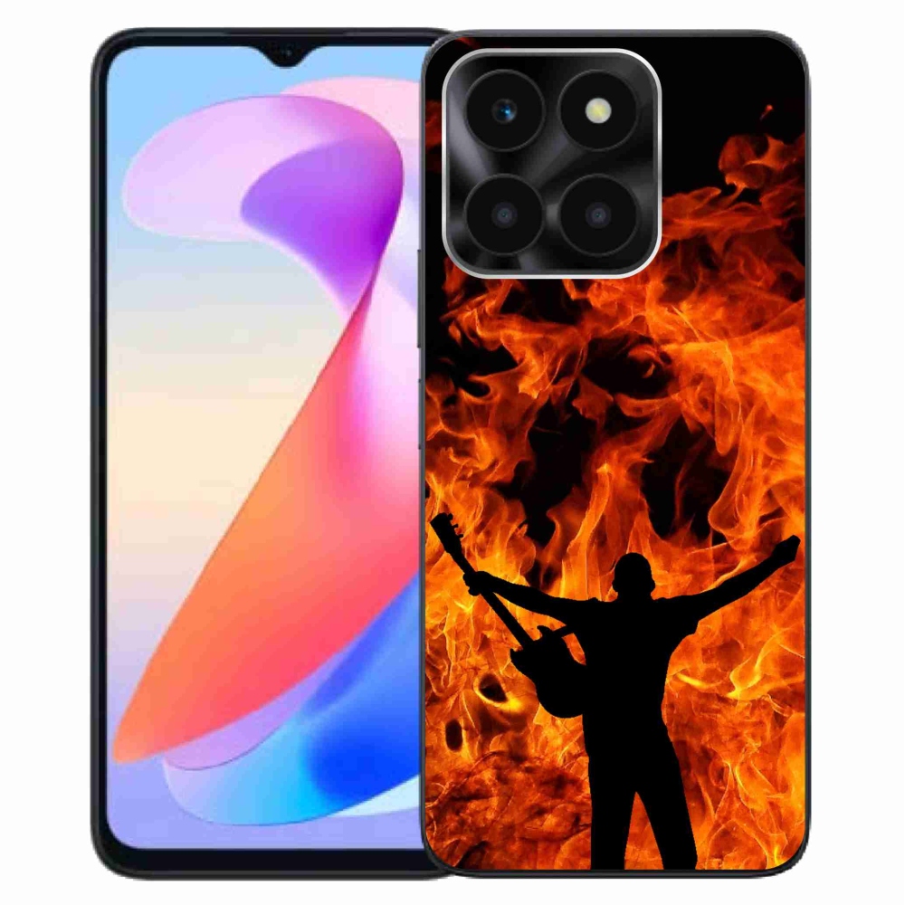 Zselés borítás mmCase a Honor X6a számára - zenész és tűz