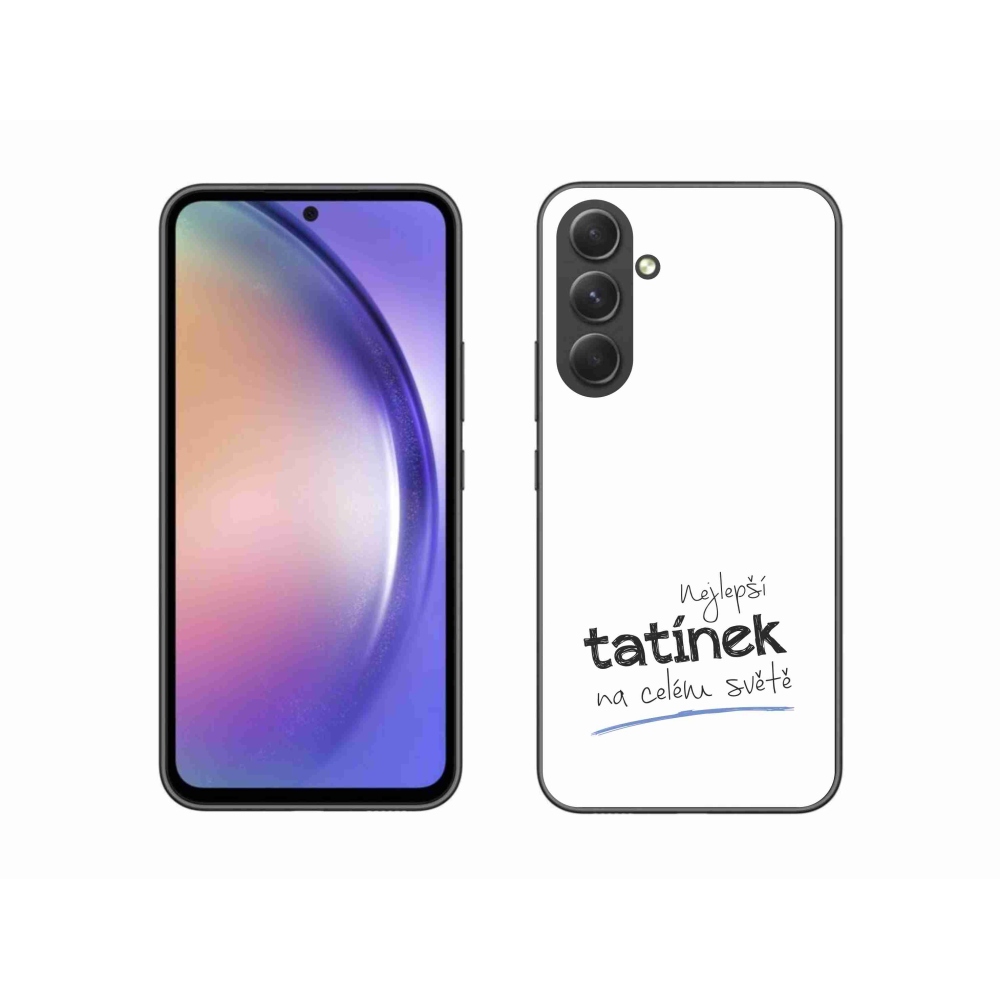 Gél borító mmCase Samsung Galaxy A54 5G - legjobb apuci 4 fehér háttérrel