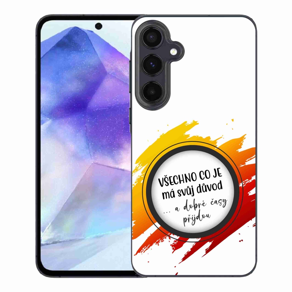 Gél borítás mmCase Samsung Galaxy A55 5G - idézet 3 fehér háttér