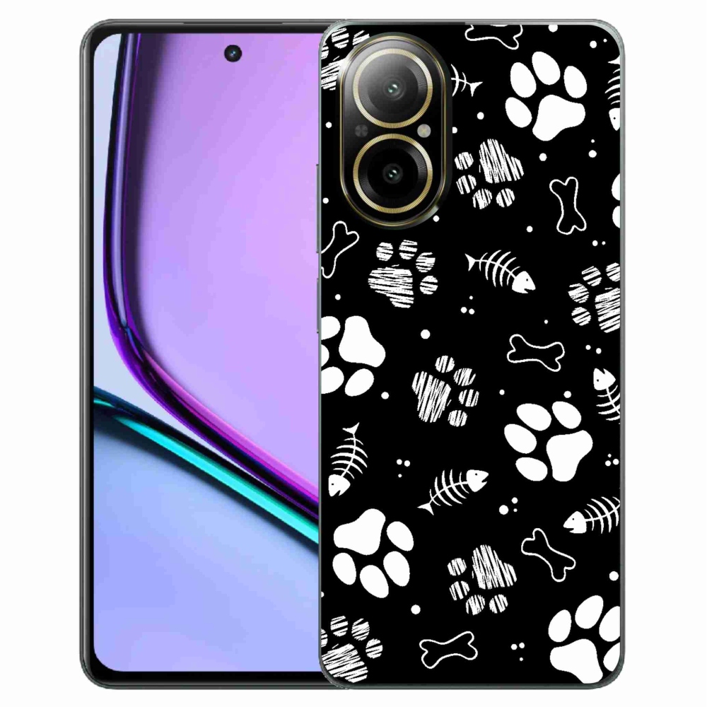 Gél borítás mmCase a Realme C67 készülékhez - kutyamancsok