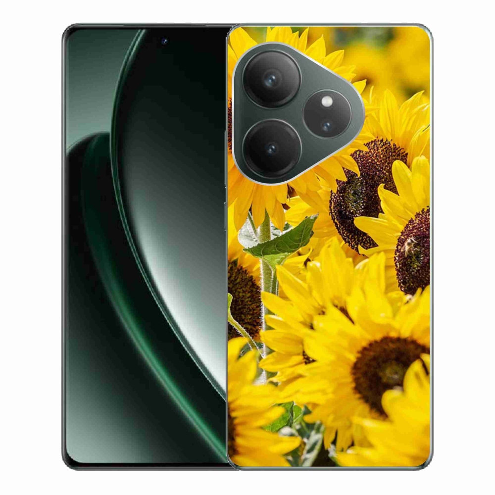 Zselés borítás mmCase a Realme GT 6 5G/GT 6T 5G számára - Napraforgó