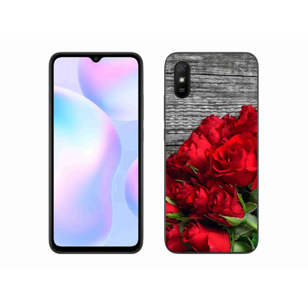 Gél borítás mmCase a Xiaomi Redmi 9A-hoz - piros rózsa