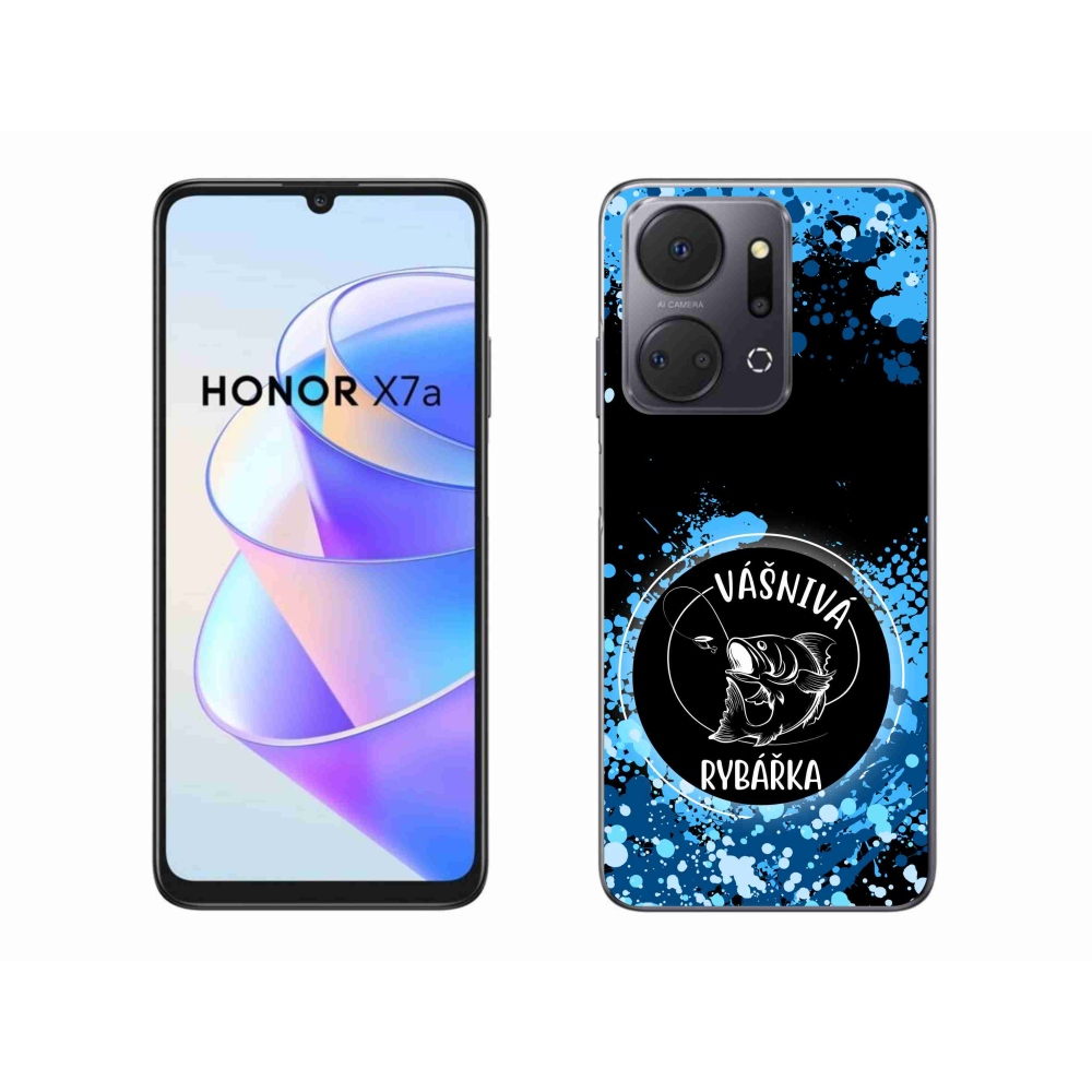 Gél borító mmCase a Honor X7a számára - szenvedélyes halásznő fekete háttérrel