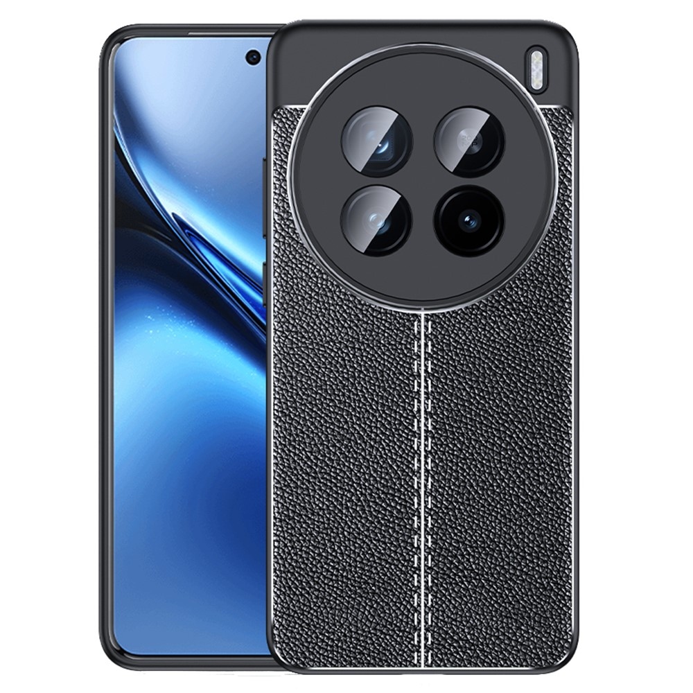 Litchi tartós zselés tok a Vivo X200 Pro 5G készülékhez - fekete