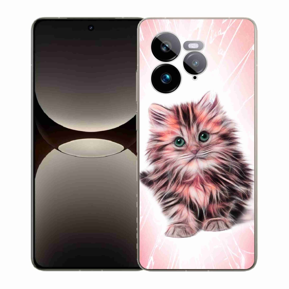 Gél borítás mmCase a Realme GT 7 Pro 5G számára - aranyos cica
