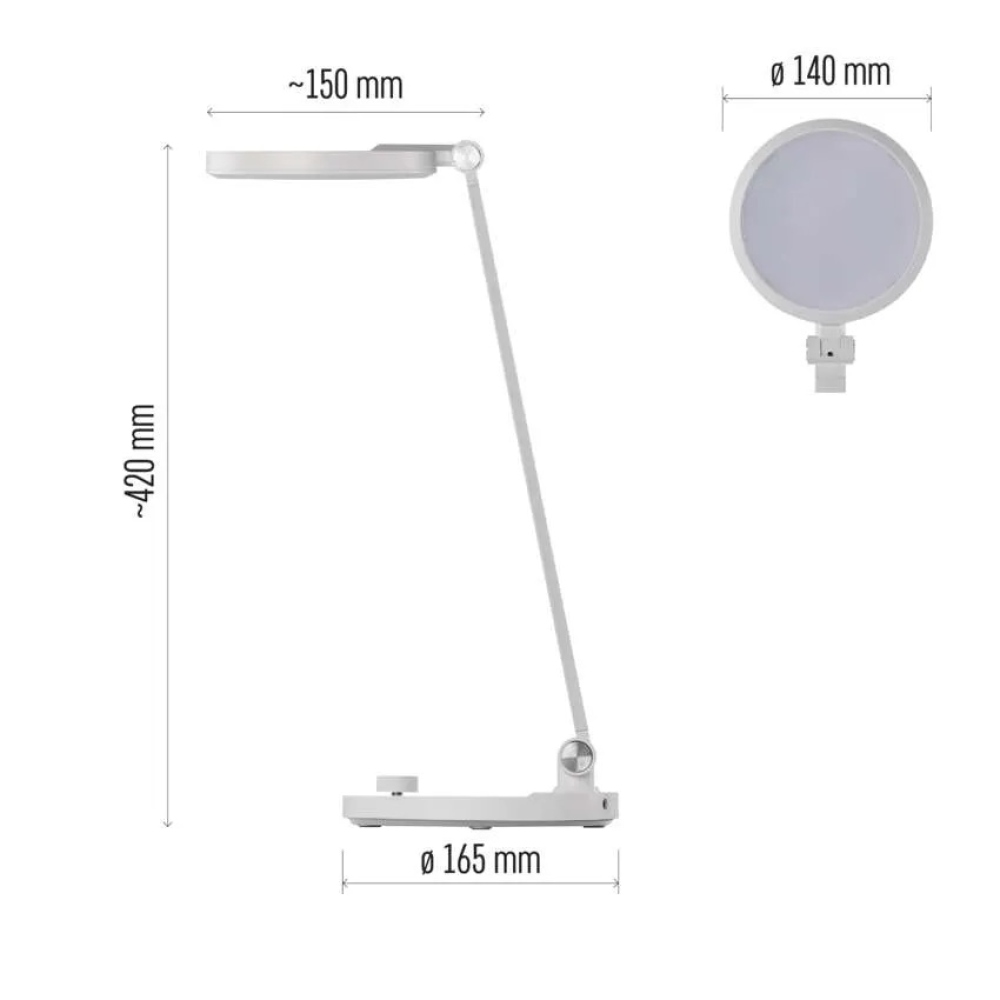 LED asztali lámpa CHARLES - fehér