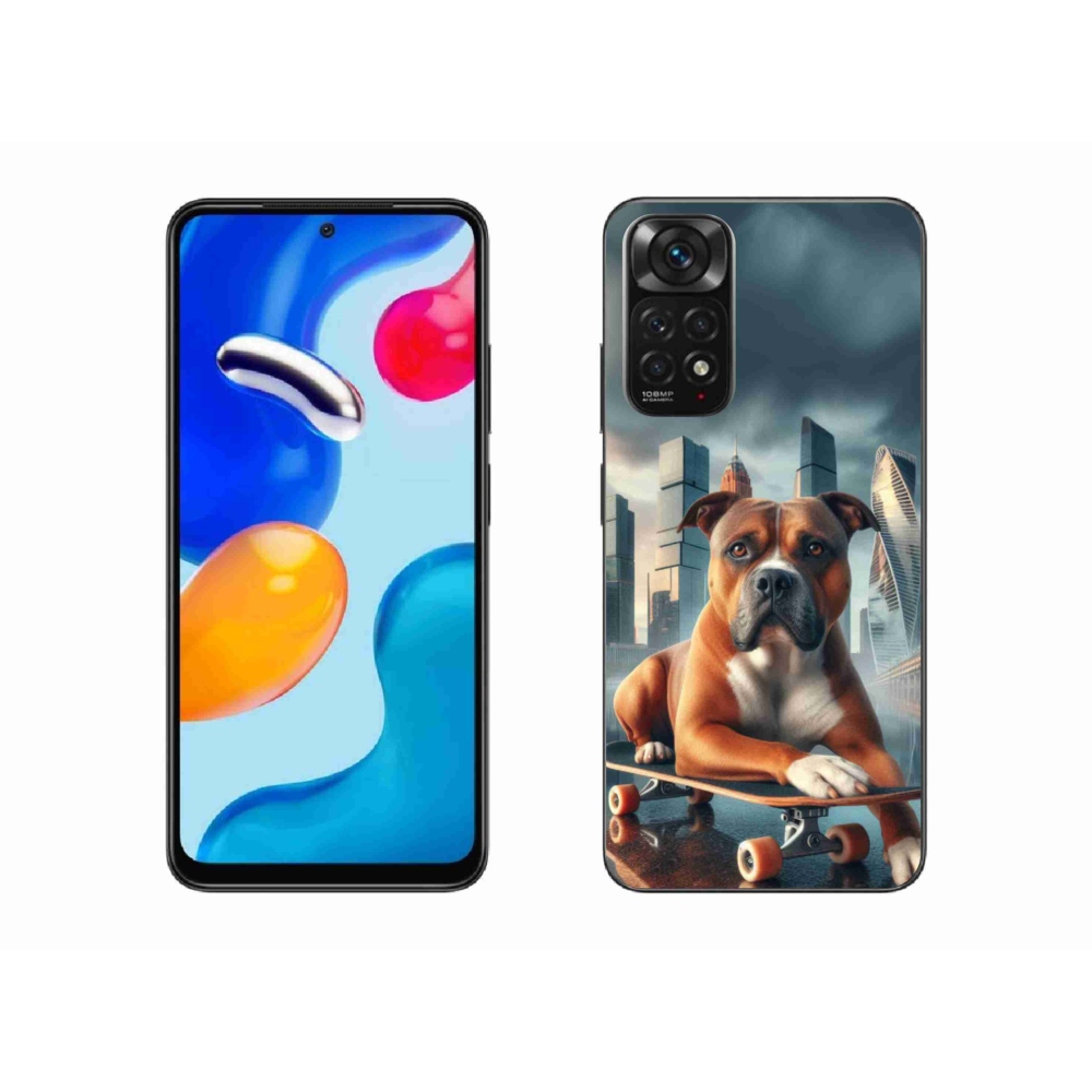 Gél borítás mmCase a Xiaomi Redmi Note 11S 4G-hez - kutya gördeszkán