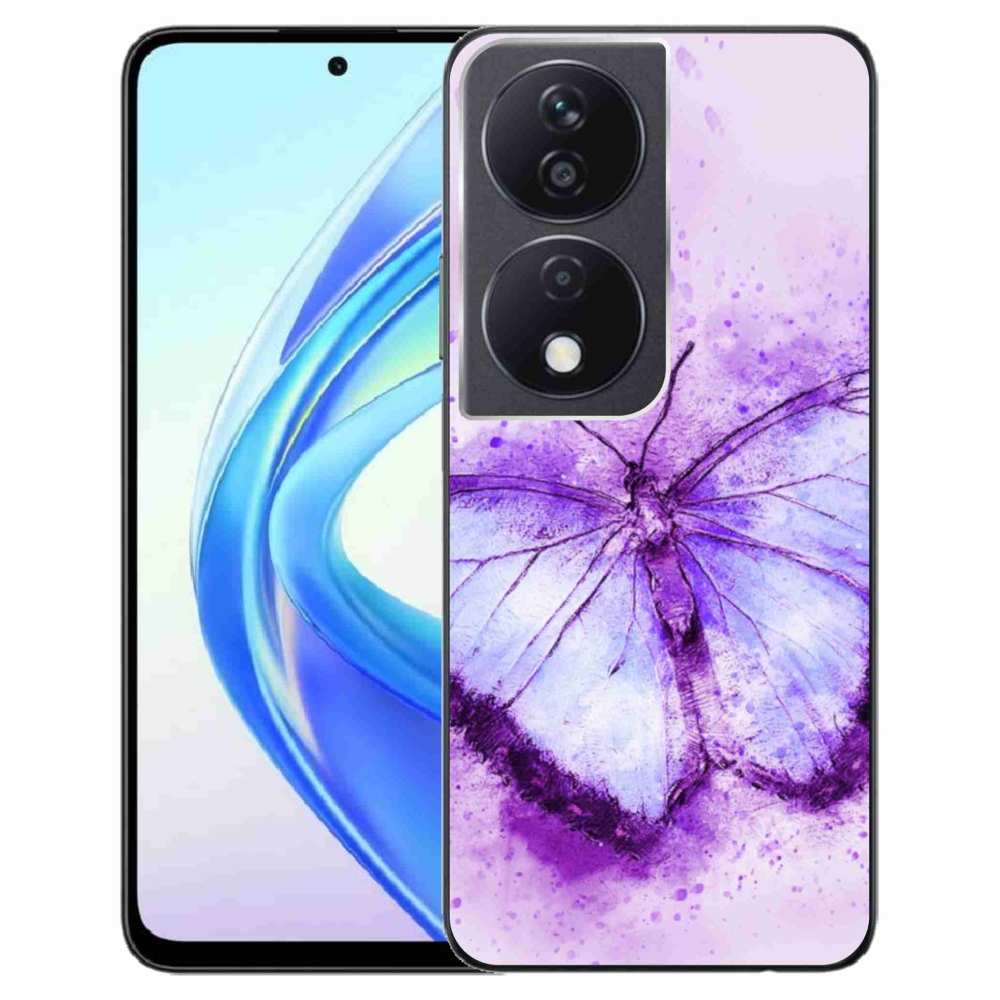 Gél védőhuzat mmCase a Honor X7b/Honor 90 Smart készülékhez - lila pillangó