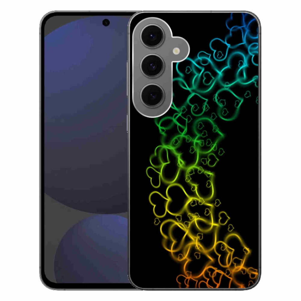 Zselés borítás mmCase Samsung Galaxy S24 FE készülékhez - színes szívek