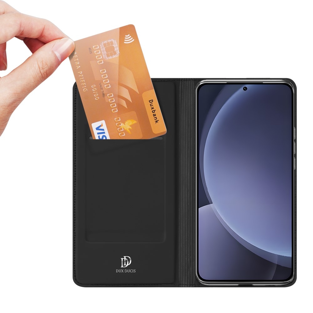 DUX könyvtáska Samsung Galaxy S25+ készülékhez - fekete