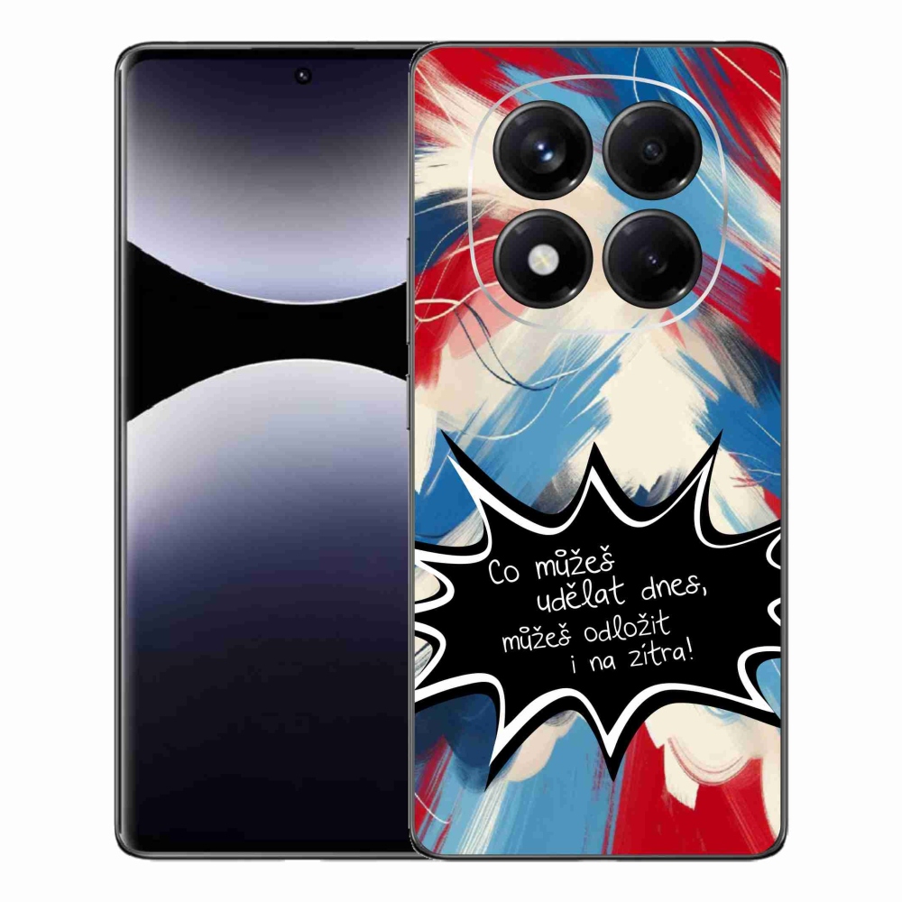 Gél borító mmCase a Xiaomi Redmi Note 14 Pro számára - vicces szöveg 9 fekete háttér