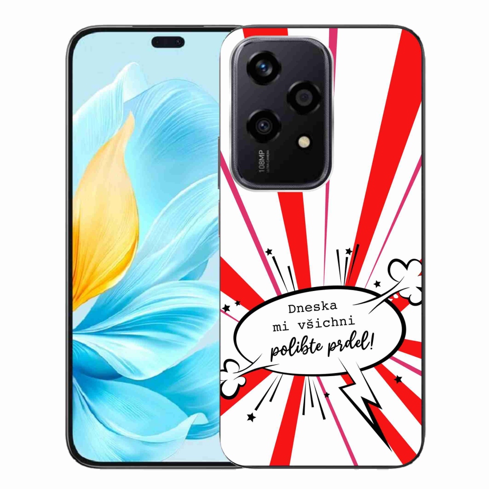 Gél borító mmCase a Honor 200 Lite 5G számára - vicces szöveg 15 fehér háttérrel