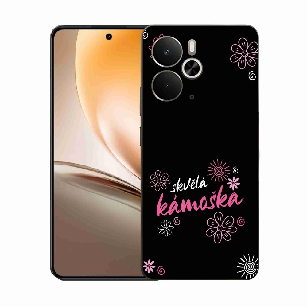 Gél borító mmCase a Realme 14 5G-n - nagyszerű haver fekete háttérrel
